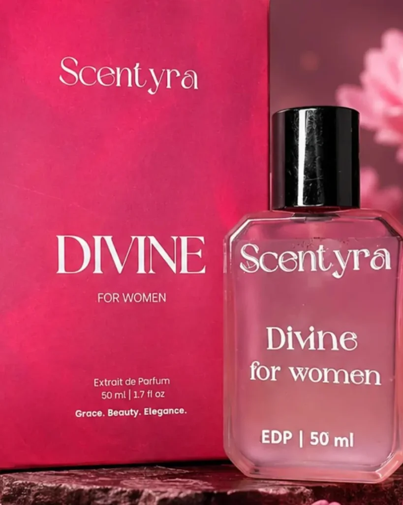 Scentyra Divine for women Eau de Parfum 50 ml with its pink gift box